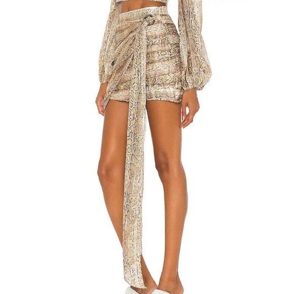 ROCOCO SAND Rhea Mini Skirt set in Snake Multi - Picture 11 of 16